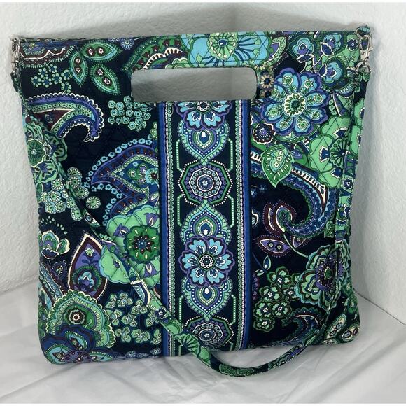 Vera Bradley TOTE BLUE RHAPSODY 2009 Reversable Limited Edition 14x14 BOHO‎ - Picture 1 of 6